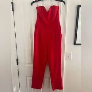 Express red jumpsuit - size 2